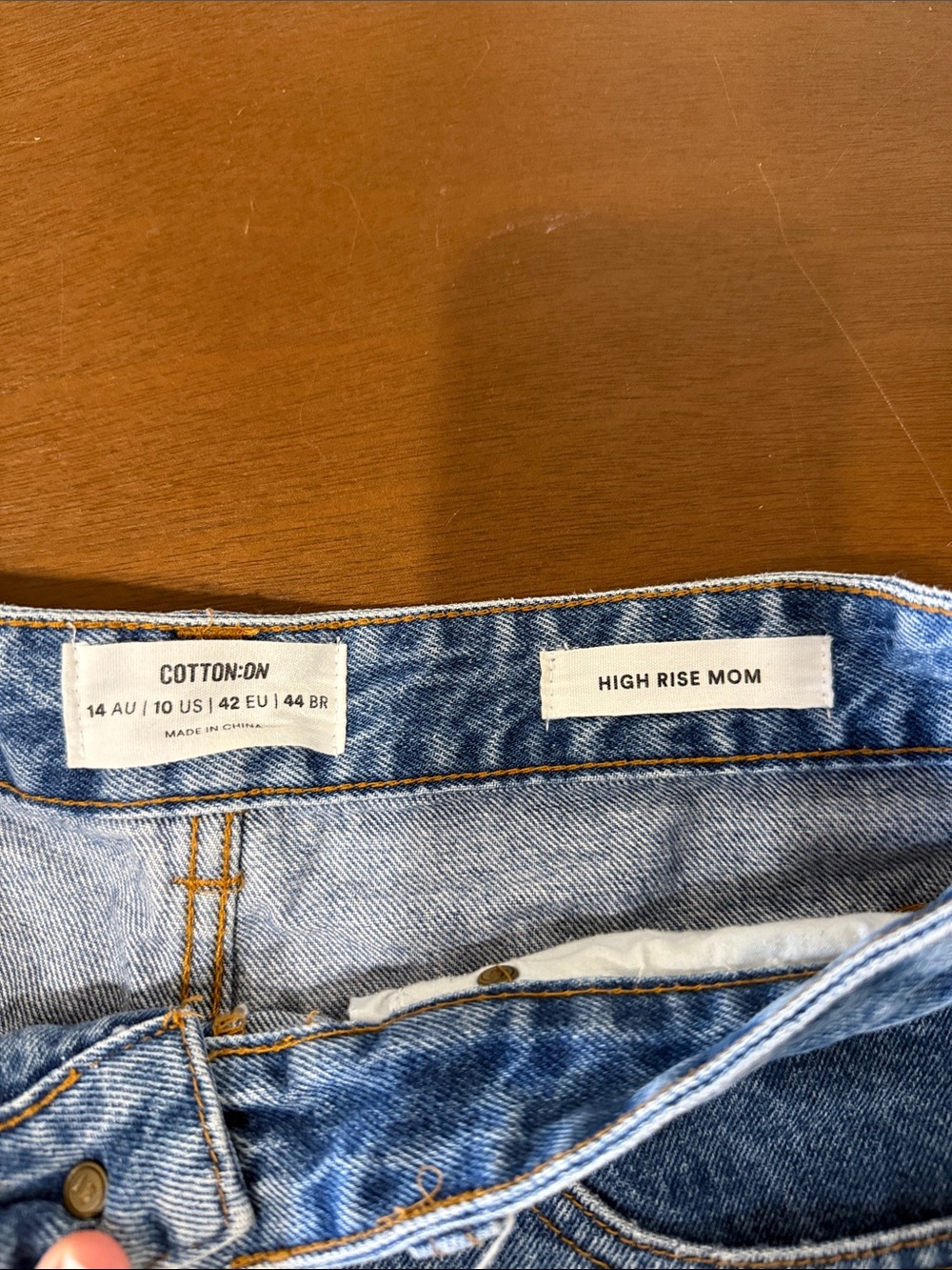 Cotton On Light Blue High-Rise Distressed Denim Shorts - Picture 2 of 3